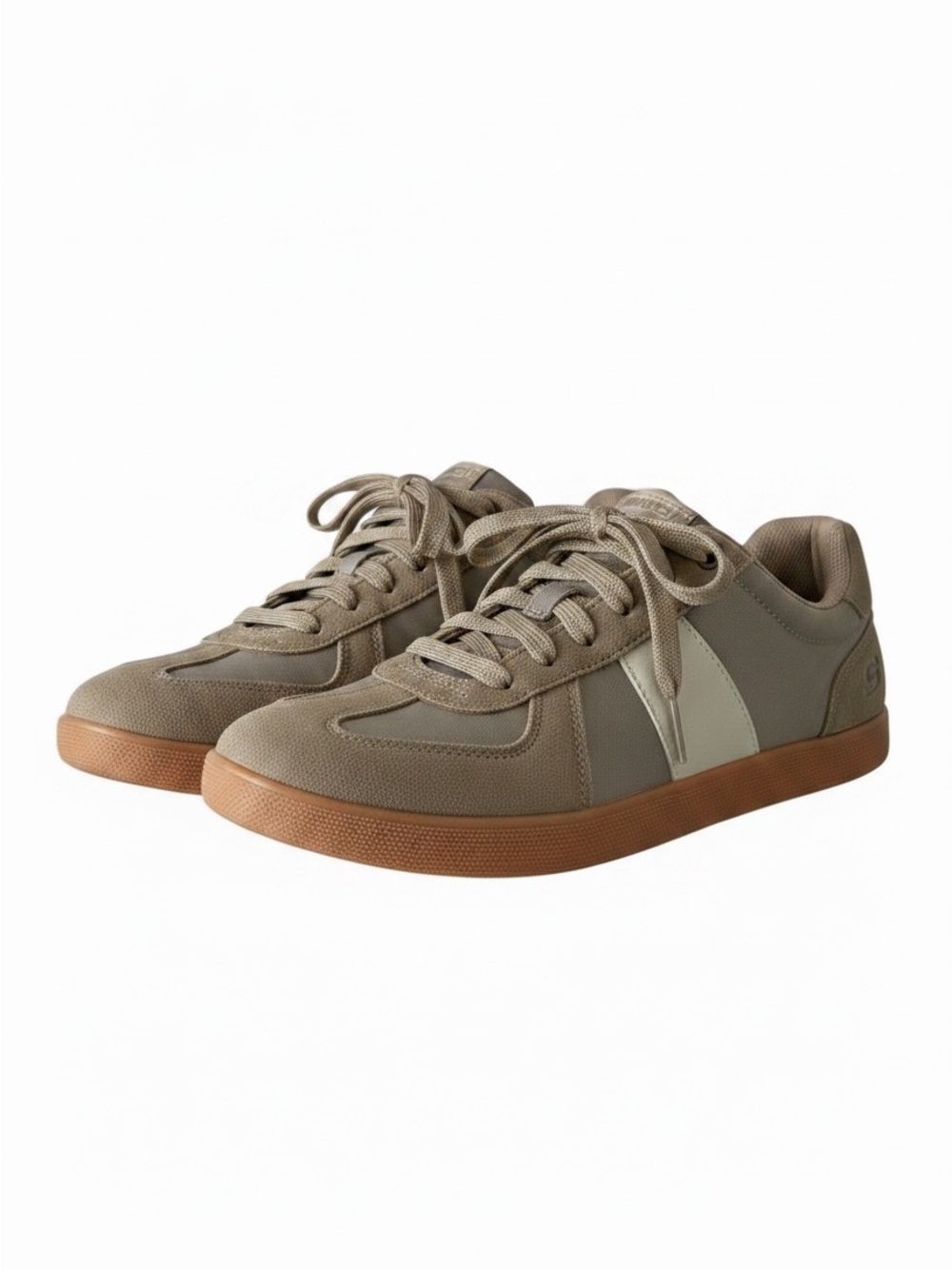 Skechers Placer Camilo Trainers – Taupe – Gum Bottoms Men’s 9 ✨